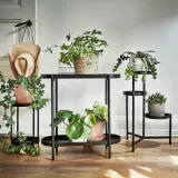 IKEA OLIVBLAD (ИКЕА ОЛИВБЛАД) — Подставка для цветочного горшка, внутренняя/наружная, черная, 35 см — фото 3