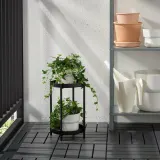IKEA OLIVBLAD (ИКЕА ОЛИВБЛАД) — Подставка для цветочного горшка, внутренняя/наружная, черная, 35 см — фото 4