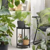 IKEA OLIVBLAD (ИКЕА ОЛИВБЛАД) — Подставка для цветочного горшка, внутренняя/наружная, черная, 35 см — фото 7
