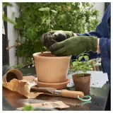 IKEA MUSKOTBLOMMA (ИКЕА МУСКОТБЛОММА) — Цветочный горшок с блюдцем, терракота для помещений/открытого грунта, 15 см — фото 8