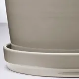 IKEA KLOTLÖNN (ИКЕА КЛОТЛОНН) — Цветочный горшок с блюдцем, закрытый/открытый/серо-бежевый, 24 см — фото 5