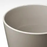 IKEA KLOTLÖNN (ИКЕА КЛОТЛОНН) — Цветочный горшок с блюдцем, закрытый/открытый/серо-бежевый, 19 см — фото 3
