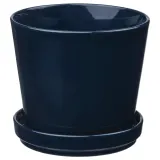 IKEA KLOTLÖNN (ИКЕА КЛОТЛОНН) — Цветочный горшок с блюдцем, закрытый/открытый/черный, 15 см — фото 1