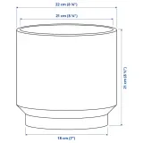 IKEA HONUNGSPALM (ИКЕА ХОНУНГСПАЛМ) — Крышка для цветочного горшка, закрытая/открытая/зеленая, 19 см — фото 5