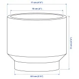IKEA HONUNGSPALM (ИКЕА ХОНУНГСПАЛМ) — Кашпо, крытая/открытая/бежевая, 9 см — фото 6