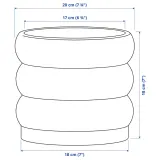 IKEA HASSELBUKETT (ИКЕА ХАССЕЛБУКЕТТ) — Крышка для цветочного горшка, закрытая/открытая/зеленая/коричневая, 15 см — фото 5