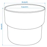 IKEA FÖRENLIG (ИКЕА ФОРЕНЛИГ) — Крышка для цветочного горшка, внутренняя/наружная белая, 9 см — фото 6