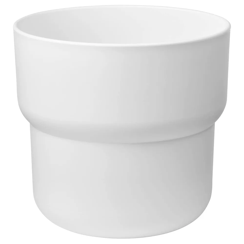IKEA FÖRENLIG (ИКЕА ФОРЕНЛИГ) — Крышка для цветочного горшка, внутренняя/наружная белая, 24 см