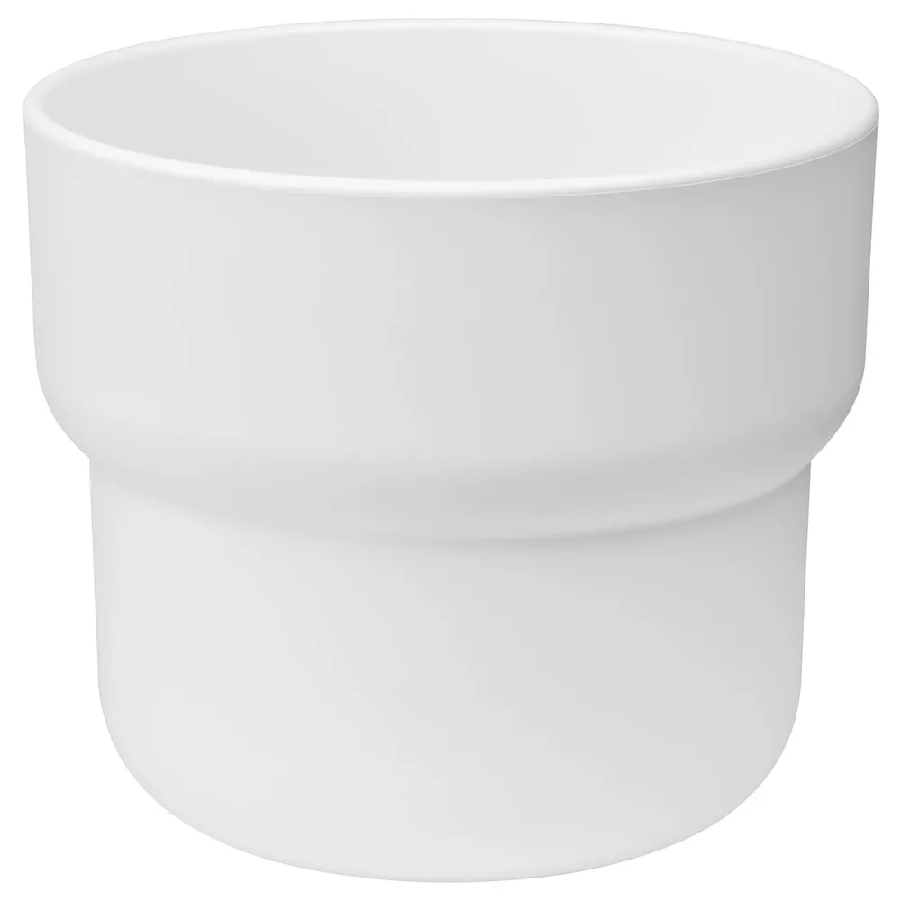 IKEA FÖRENLIG (ИКЕА ФОРЕНЛИГ) — Крышка для цветочного горшка, внутренняя/наружная белая, 12 см