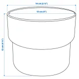 IKEA FÖRENLIG (ИКЕА ФОРЕНЛИГ) — Крышка для цветочного горшка, внутренняя/наружная белая, 12 см — фото 6