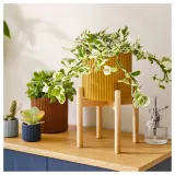 IKEA DAKSJUS (ИКЕА ДАКСЙУС) — Подставка для цветочного горшка, бамбук, 21 см — фото 3