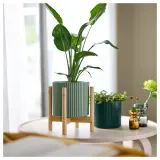 IKEA DAKSJUS (ИКЕА ДАКСЙУС) — Подставка для цветочного горшка, бамбук, 21 см — фото 4