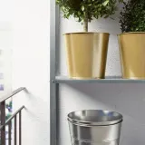 IKEA DAIDAI (ИКЕА ДАИДАИ) — Поддон для посуды из латуни, цвет латуни, 19 см — фото 4