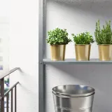 IKEA DAIDAI (ИКЕА ДАИДАИ) — Подставка для посуды, цвет латуни, 9 см — фото 7