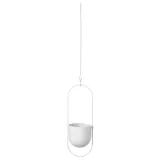 IKEA CHILISTRÅN (ИКЕА ХИЛИСТРОН) — Подвесной цветочный горшок, белый, 12 см — фото 1