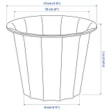 IKEA BUSKVERK (ИКЕА БУСКВЕРК) — Крышка для цветочного горшка, серая, 9 см — фото 5