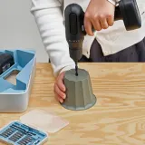 IKEA BUSKVERK (ИКЕА БУСКВЕРК) — Крышка для цветочного горшка, серая, 9 см — фото 6