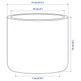 IKEA BUSKKAPRIFOL (ИКЕА БУСККАПРИФОЛ) — Крышка для цветочного горшка, закрытая/открытая/серая, 9 см — фото 5