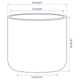 IKEA BUSKKAPRIFOL (ИКЕА БУСККАПРИФОЛ) — Кашпо, крытая/открытая/бежевая, 12 см — фото 6
