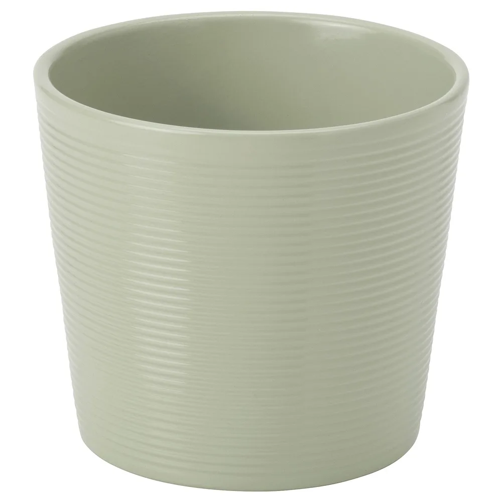 IKEA BROKSPIREA (ИКЕА БРОКСПИРЕА) — Кашпо, светло-зеленая, 9 см