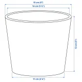 IKEA BROKSPIREA (ИКЕА БРОКСПИРЕА) — Кашпо, светло-зеленая, 12 см — фото 4
