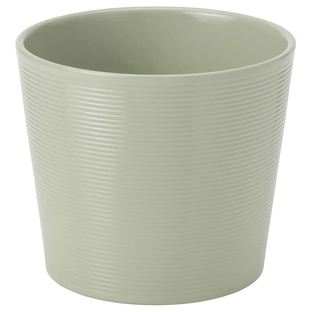 IKEA BROKSPIREA (ИКЕА БРОКСПИРЕА) — Кашпо, светло-зеленая, 12 см