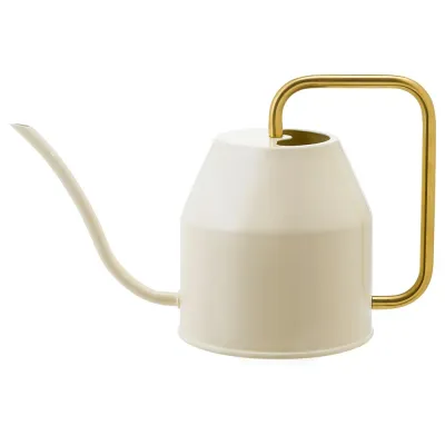 IKEA VATTENKRASSE (ИКЕА ВАТТЕНКРАССЕ) — Лейка, цвет слоновой кости/золота, 0,9 л