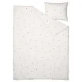 IKEA VÄNKRETS (ИКЕА ВЭНКРЕТС) — Пододеяльник и наволочка, точечный рисунок белый/розовый, 150x200/50x60 см — фото 2
