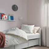 IKEA VÄNKRETS (ИКЕА ВЭНКРЕТС) — Пододеяльник и наволочка, точечный рисунок белый/розовый, 150x200/50x60 см — фото 3