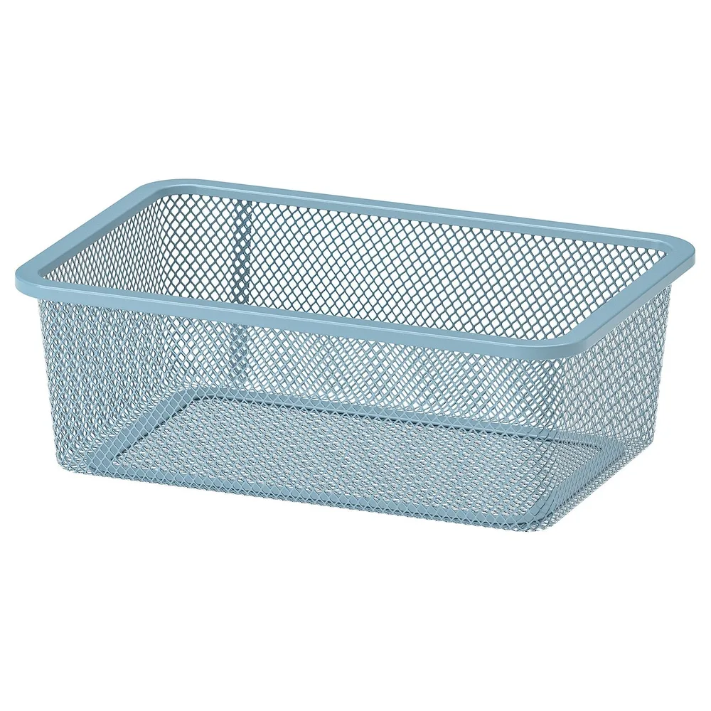 IKEA TROFAST (ИКЕА ТРУФАСТ) — Контейнер из проволоки, серо-голубой, 20x30x10 см