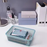 IKEA TROFAST (ИКЕА ТРУФАСТ) — Контейнер из проволоки, серо-голубой, 20x30x10 см — фото 2