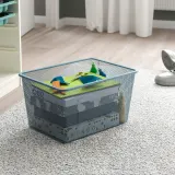 IKEA TROFAST (ИКЕА ТРУФАСТ) — Контейнер из проволоки, серо-голубой, 42x30x23 см — фото 2