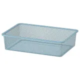 IKEA TROFAST (ИКЕА ТРУФАСТ) — Контейнер из проволоки, серо-голубой, 42x30x10 см — фото 1