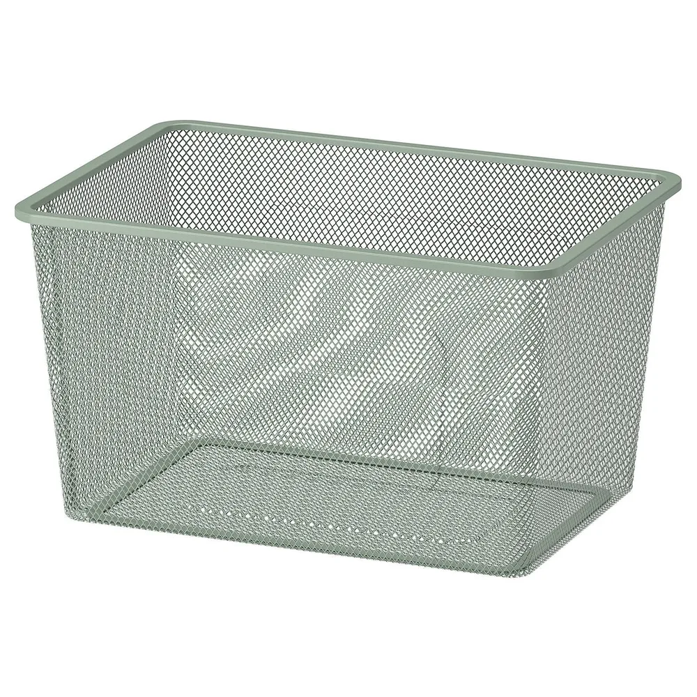 IKEA TROFAST (ИКЕА ТРУФАСТ) — Контейнер из проволоки, светло-зеленый-серый, 42x30x23 см