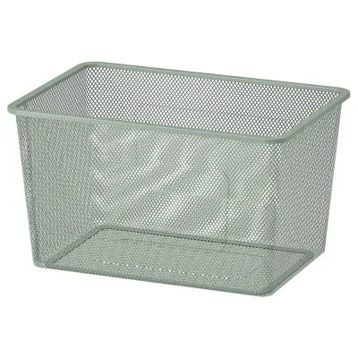 IKEA TROFAST (ИКЕА ТРУФАСТ) — Контейнер из проволоки, светло-зеленый-серый, 42x30x23 см