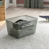 IKEA TROFAST (ИКЕА ТРУФАСТ) — Контейнер из проволоки, светло-зеленый-серый, 42x30x23 см — фото 2