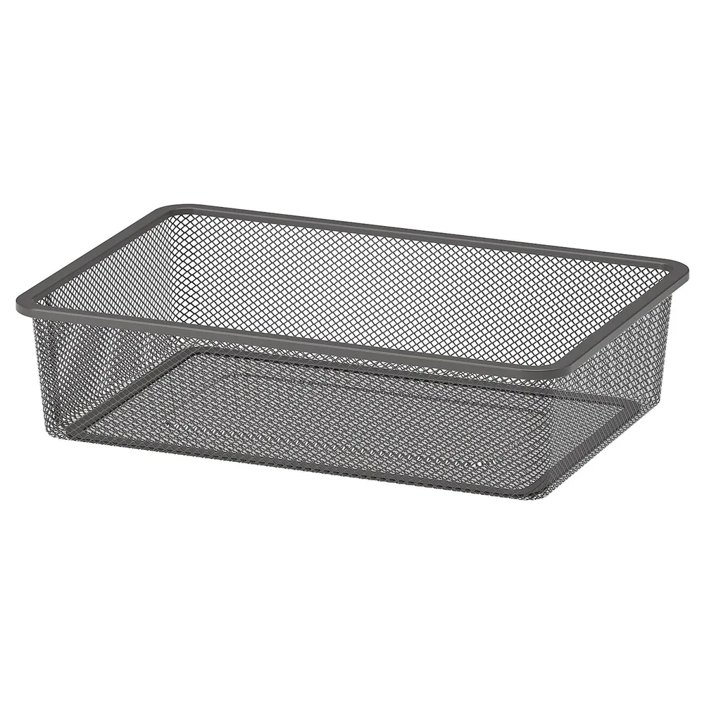 IKEA TROFAST (ИКЕА ТРУФАСТ) — Контейнер из проволоки, темно-серый, 42x30x10 см