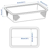 IKEA TROFAST (ИКЕА ТРУФАСТ) — Контейнер из проволоки, темно-серый, 42x30x10 см — фото 3