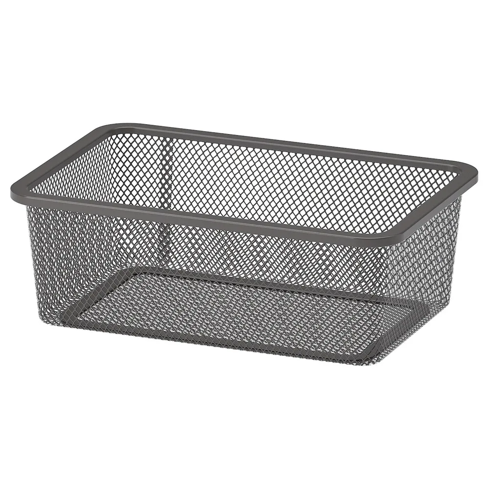 IKEA TROFAST (ИКЕА ТРУФАСТ) — Контейнер из проволоки, темно-серый, 20x30x10 см