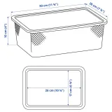 IKEA TROFAST (ИКЕА ТРУФАСТ) — Контейнер из проволоки, темно-серый, 20x30x10 см — фото 4