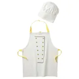 IKEA TOPPKLOCKA (ИКЕА ТОППКЛОСКА) — Фартук и колпак начальника, белый/желтый — фото 1