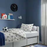 IKEA SPORTSLIG (ИКЕА СПОРТСЛИГ) — Пододеяльник и наволочка, рисунок в виде шара, 150x200/50x60 см — фото 3