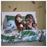 IKEA SKOGSDUVA (ИКЕА СКОГСДУВА) — Пододеяльник и наволочка, сине-зеленый/лесной узор, 150x200/50x60 см — фото 8