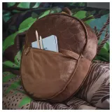 IKEA SKOGSDUVA (ИКЕА СКОГСДУВА) — Подушка с карманом, в форме желудя/коричневая, 32x37 см — фото 6
