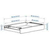 IKEA RELATERA (ИКЕА РЕЛАТЕРА) — Ящик, белый, 50x36x8 см — фото 4