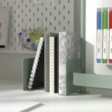 IKEA RELATERA (ИКЕА РЕЛАТЕРА) — Подставка для книг, светло-серо-зеленая, 2 шт. — фото 3
