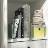 IKEA RELATERA (ИКЕА РЕЛАТЕРА) — Подставка для книг, светло-серо-зеленая, 2 шт. — фото 4