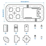 IKEA RÄVUNGE (ИКЕА РЭВУНГЕ) — Автомобильный трек, 23 детали — фото 7