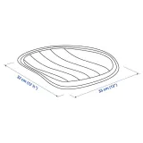 IKEA PYNTEN (ИКЕА ПЙНТЕН) — Подушка для детского офисного кресла, бирюзовая, 33x32 см — фото 2