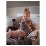 IKEA NATTSLÄNDA (ИКЕА НАТТСЛЭНДА) — Наволочка, цветочный узор, серый/белый, 50x50 см — фото 3
